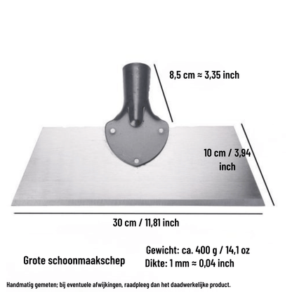 Garden Scraper Sharp Manganese Blade & Ergonomic Wooden Handle