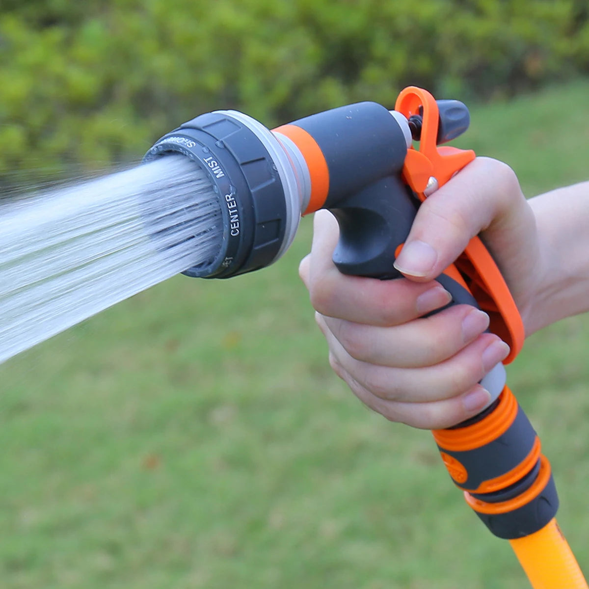 Garden Spray Gun 8 Patterns Non-Slip & Locking Trigger