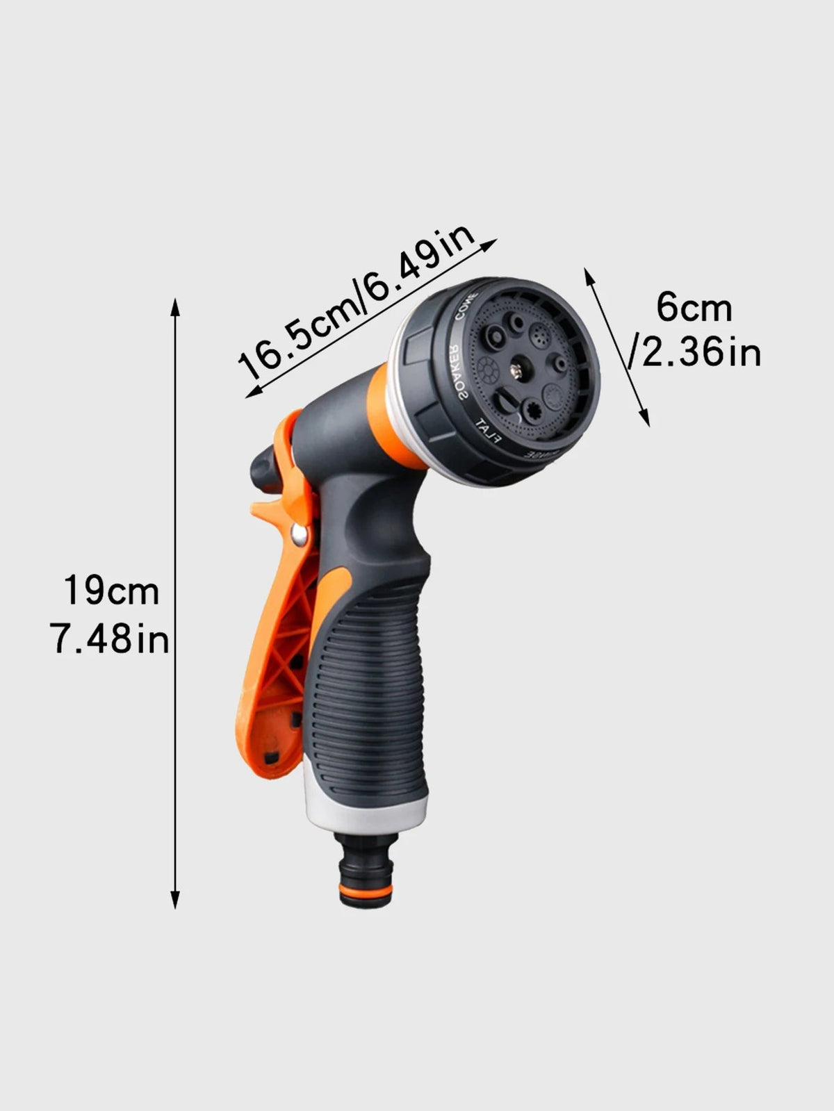 Garden Spray Gun 8 Patterns Non-Slip & Locking Trigger