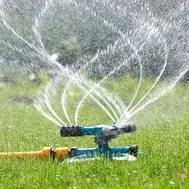 Garden Sprinkler 360° Rotating Spray Stable Base Hose Connector