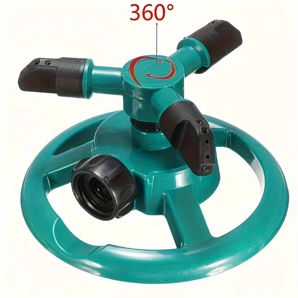 Garden Sprinkler 360° Rotating Spray Stable Base Hose Connector