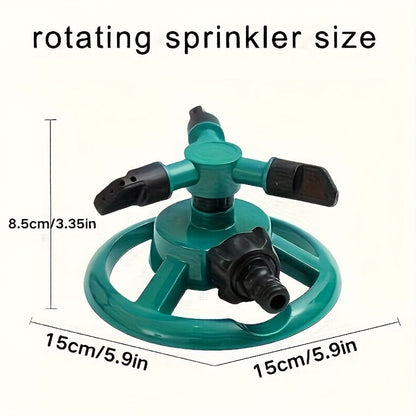 Garden Sprinkler 360° Rotating Spray Stable Base Hose Connector