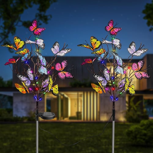 Garden Stake Light Solar-Powered Color-Changing Up To 8 Hours