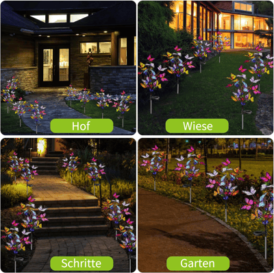 Garden Stake Light Solar-Powered Color-Changing Up To 8 Hours