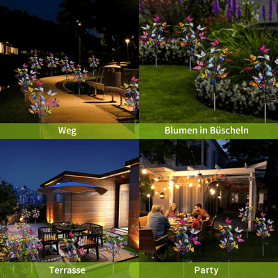 Garden Stake Light Solar-Powered Color-Changing Up To 8 Hours