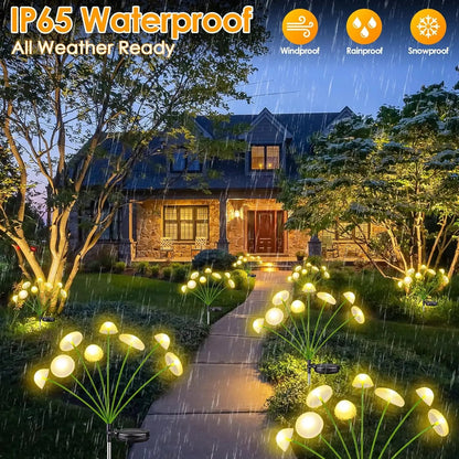 Garden Stake Lights Solar Mushroom LED Set of 2