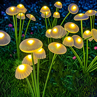 Garden Stake Lights Solar Mushroom LED Set of 2