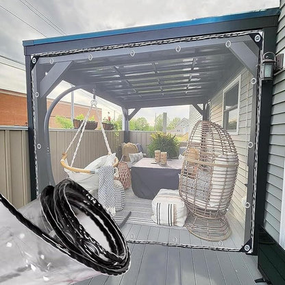 Garden Tarp Transparent Tear-Resistant Reinforced Grommets