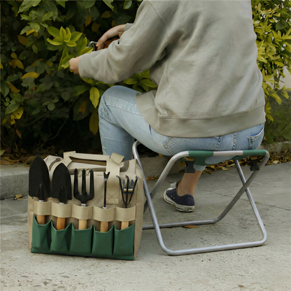 Garden Tool Set 8-Piece Stainless Steel & Non-Slip Handles