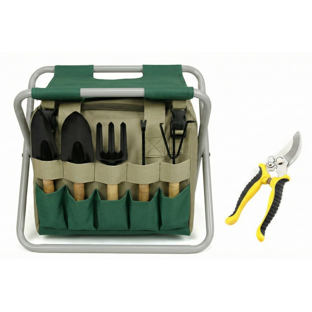 Garden Tool Set 8-Piece Stainless Steel & Non-Slip Handles