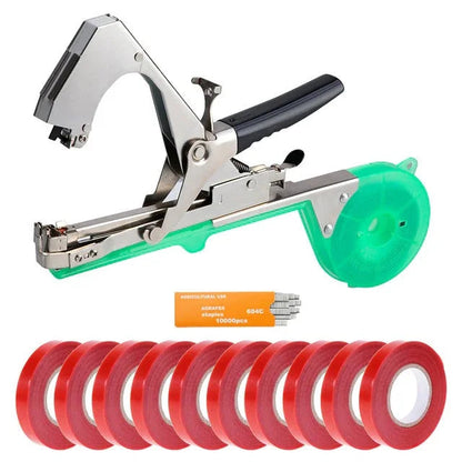Garden Tying Tool One-Handed Adjustable Includes Bands & Staples