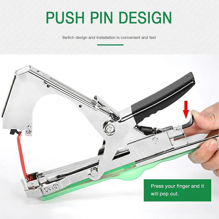 Garden Tying Tool One-Handed Adjustable Includes Bands & Staples