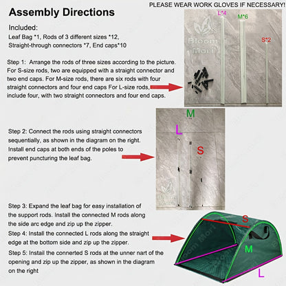 Garden Waste Bag Foldable Tear-Resistant 100 L