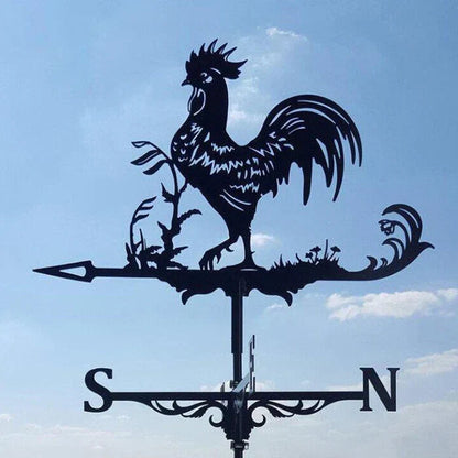 Garden Weather Vane Witch Figure Weatherproof Rotating Wind Indicator
