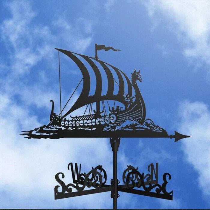 Garden Weather Vane Witch Figure Weatherproof Rotating Wind Indicator