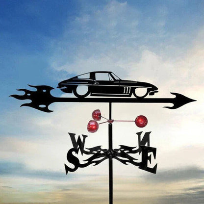 Garden Weather Vane Witch Figure Weatherproof Rotating Wind Indicator