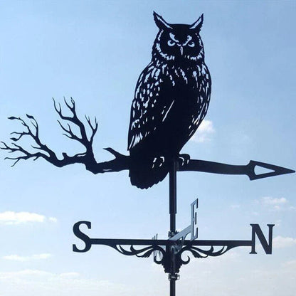 Garden Weather Vane Witch Figure Weatherproof Rotating Wind Indicator