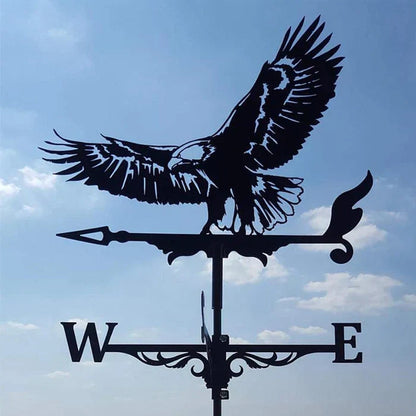 Garden Weather Vane Witch Figure Weatherproof Rotating Wind Indicator