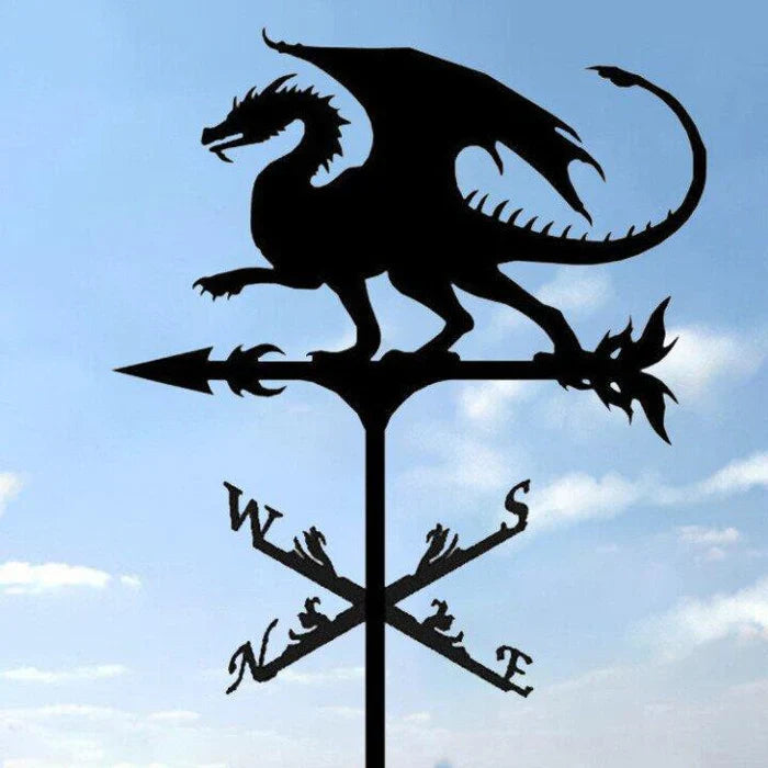 Garden Weather Vane Witch Figure Weatherproof Rotating Wind Indicator