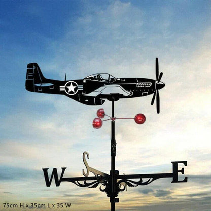 Garden Weather Vane Witch Figure Weatherproof Rotating Wind Indicator