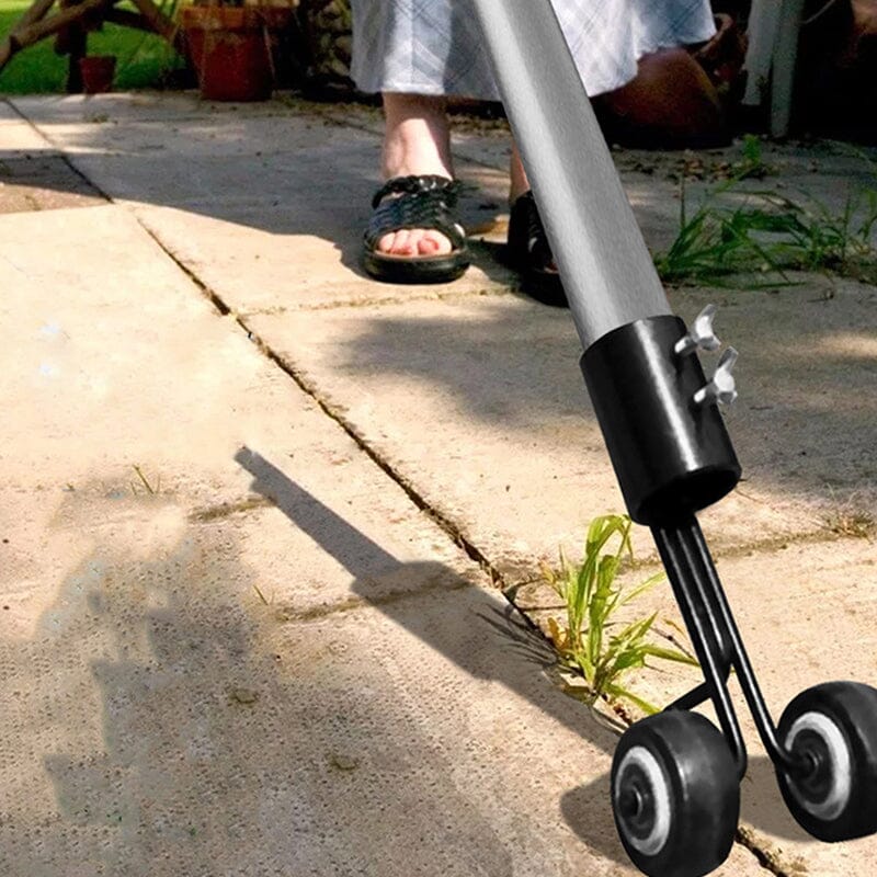 Garden Weed Remover Adjustable Handle & Wheels