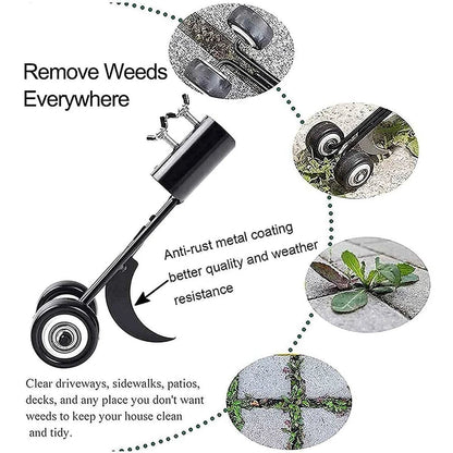 Garden Weed Remover Adjustable Handle & Wheels