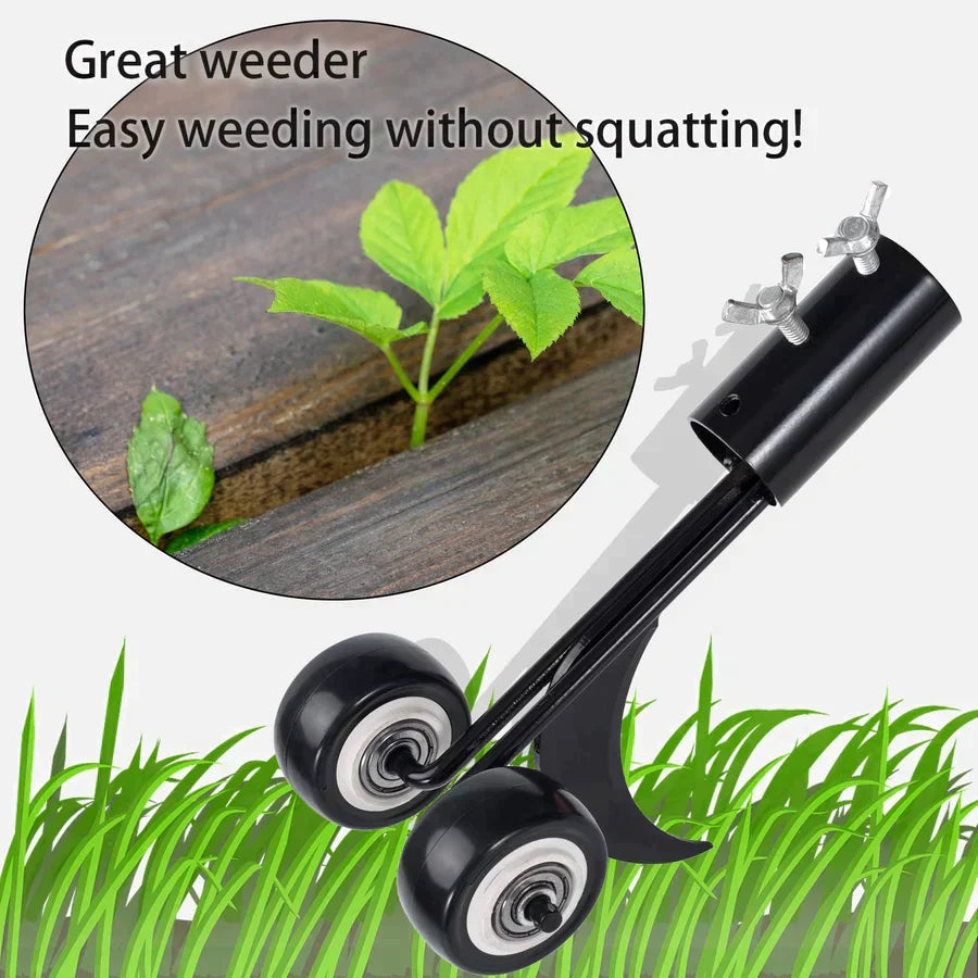 Garden Weed Remover Adjustable Handle & Wheels
