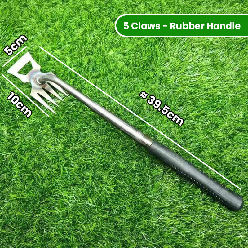 Garden Weed Remover Stainless Steel Claws & Ergonomic Handle