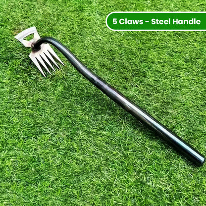 Garden Weed Remover Stainless Steel Claws & Ergonomic Handle