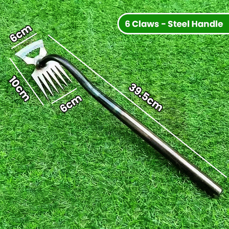 Garden Weed Remover Stainless Steel Claws & Ergonomic Handle