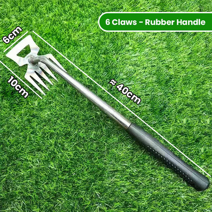 Garden Weed Remover Stainless Steel Claws & Ergonomic Handle