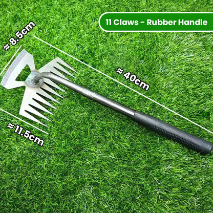 Garden Weed Remover Stainless Steel Claws & Ergonomic Handle