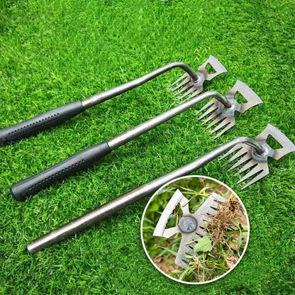 Garden Weed Remover Stainless Steel Claws & Ergonomic Handle