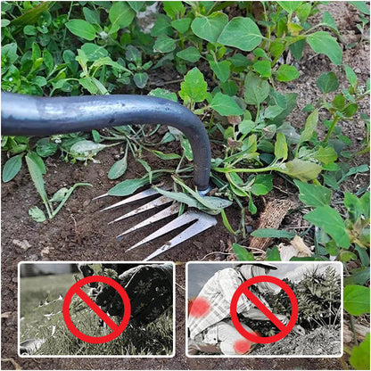 Garden Weed Remover Stainless Steel Claws & Ergonomic Handle