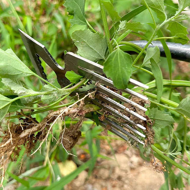 Garden Weed Remover Stainless Steel Claws & Ergonomic Handle