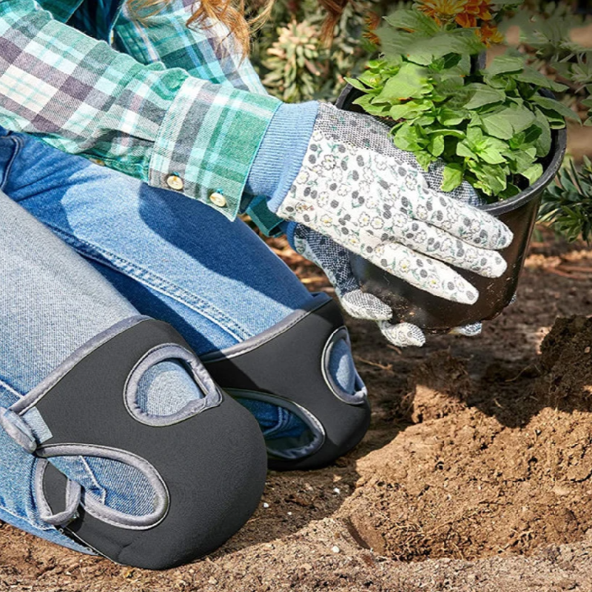 Gardening Knee Pads Ergonomic Non-Slip Machine Washable