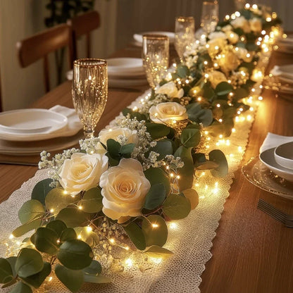 Garland Lights Artificial Foliage Warm White Twinkle Modes