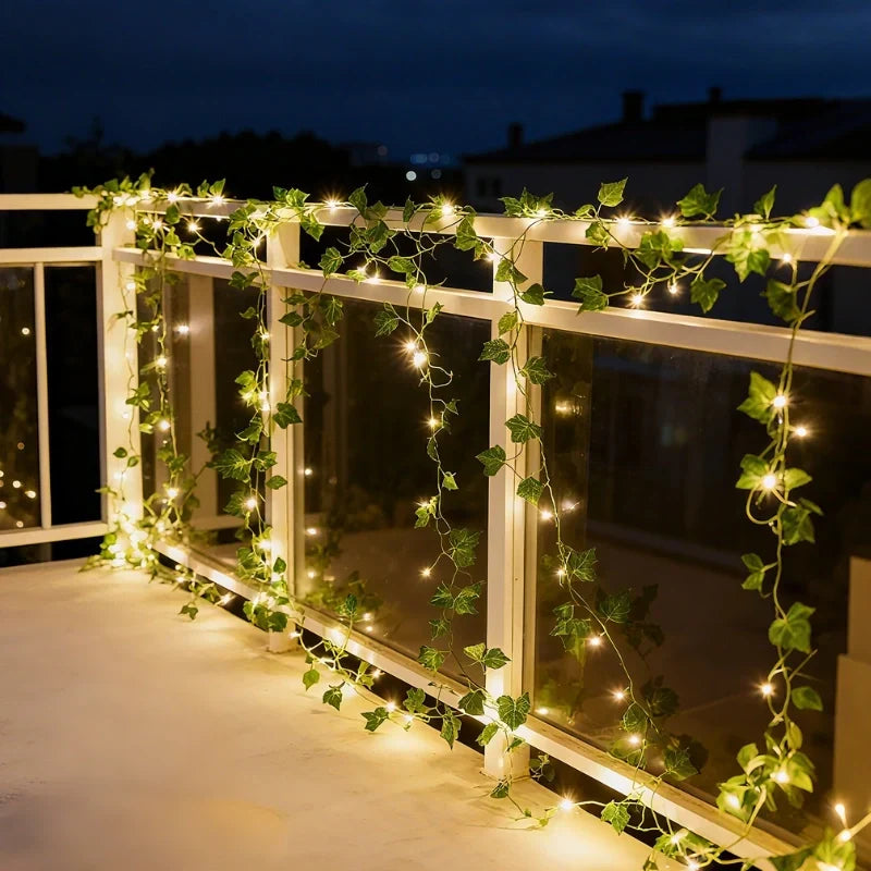 Garland Lights Artificial Foliage Warm White Twinkle Modes