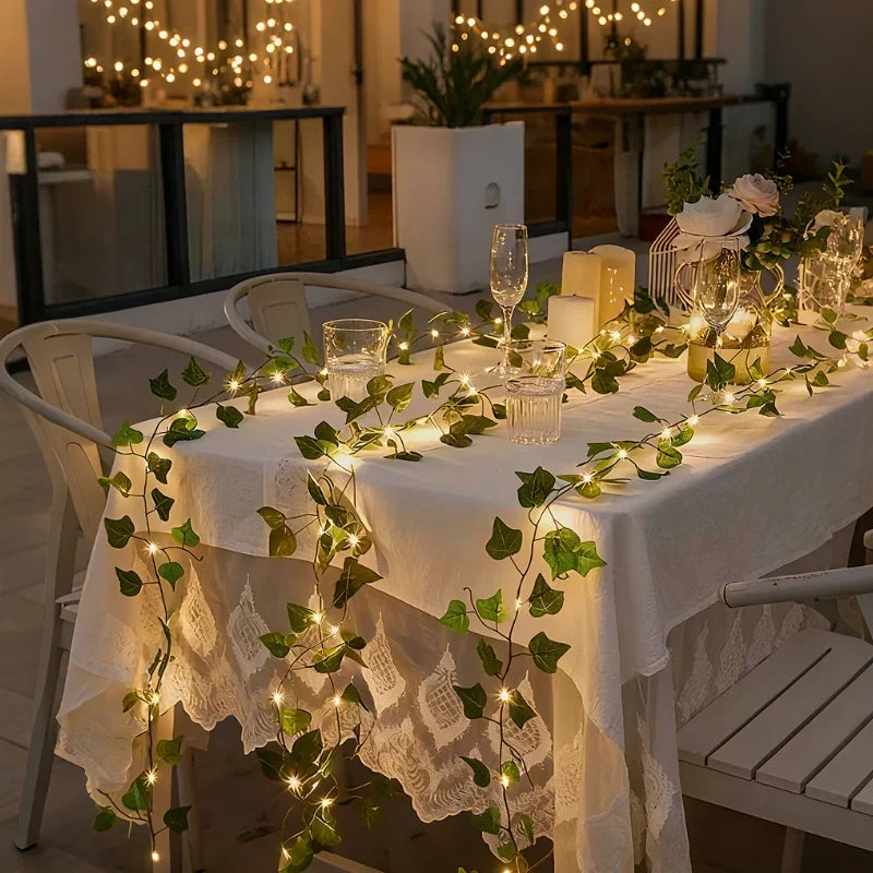 Garland Lights Artificial Foliage Warm White Twinkle Modes