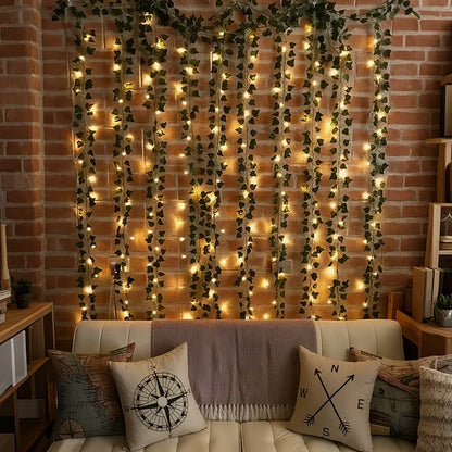 Garland Lights Artificial Foliage Warm White Twinkle Modes