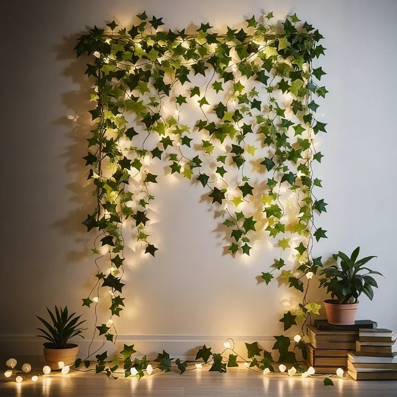 Garland Lights Artificial Foliage Warm White Twinkle Modes