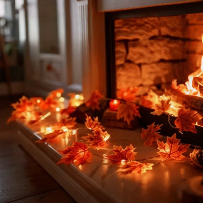 Garland Lights Artificial Foliage Warm White Twinkle Modes