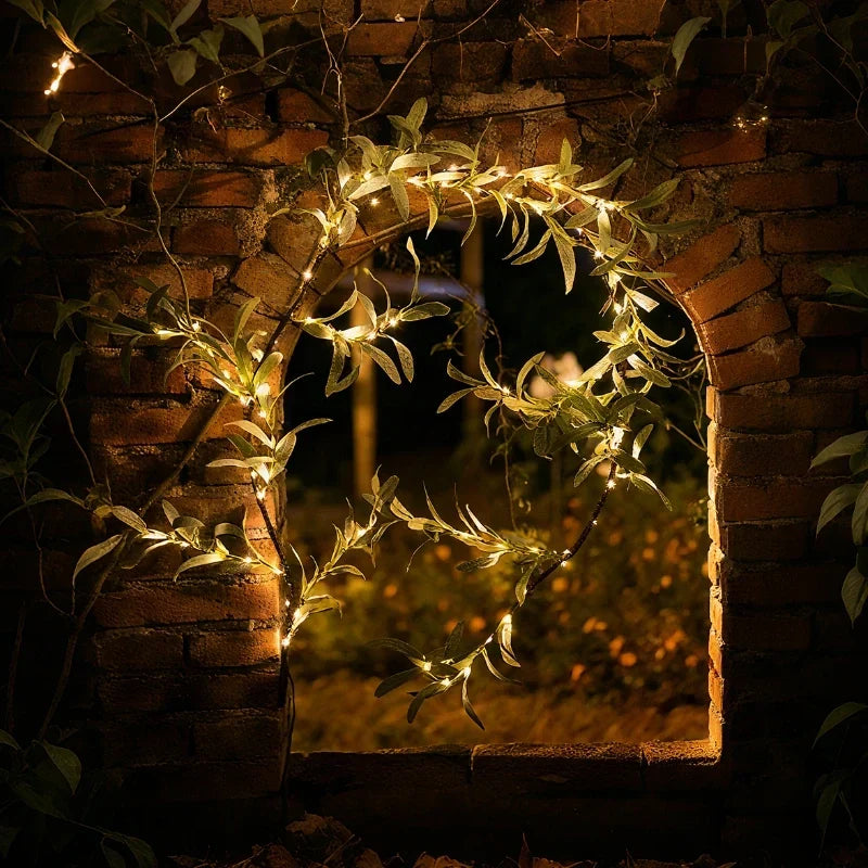 Garland Lights Artificial Foliage Warm White Twinkle Modes