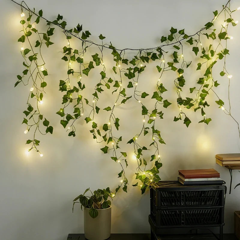 Garland Lights Artificial Foliage Warm White Twinkle Modes