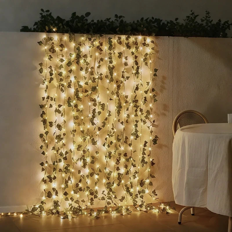 Garland Lights Artificial Foliage Warm White Twinkle Modes