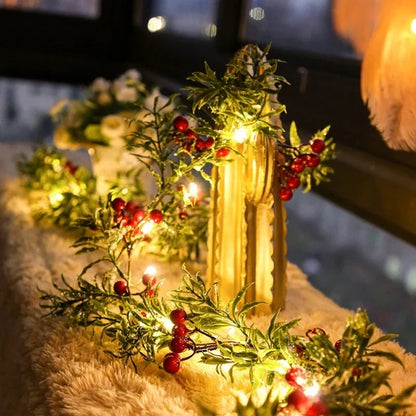 Garland Lights Artificial Foliage Warm White Twinkle Modes