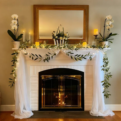 Garland Lights Artificial Foliage Warm White Twinkle Modes