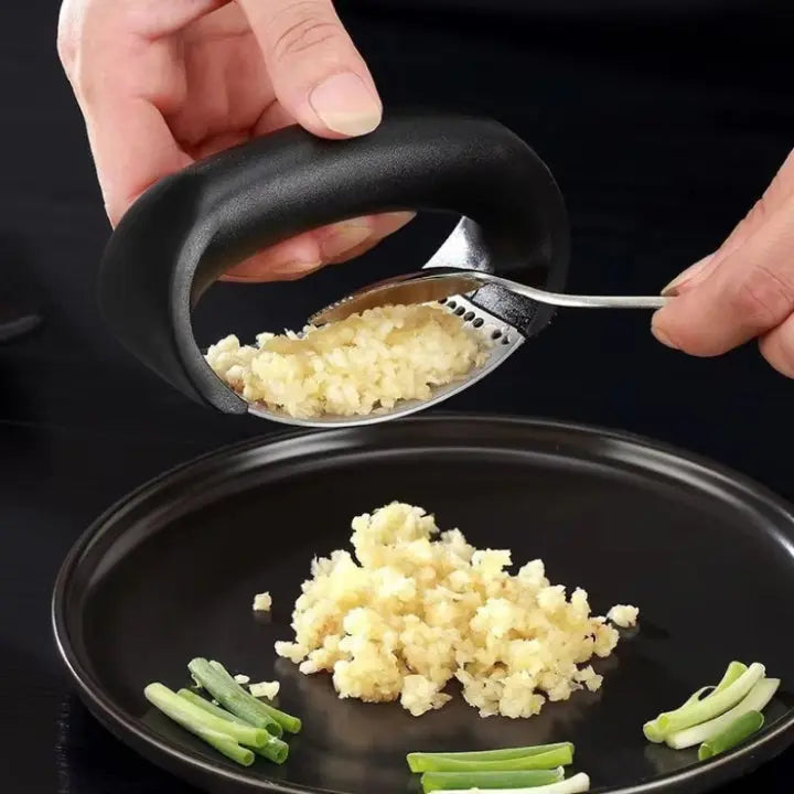 Garlic Press No-Peel Whole Clove Stainless Steel