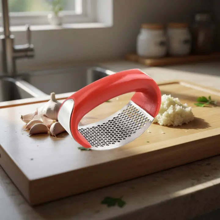 Garlic Press No-Peel Whole Clove Stainless Steel