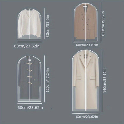 Garment Bag Set Transparent PEVA Water-Repellent & Washable